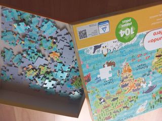 Lote de parchís-oca, puzzles y dominó