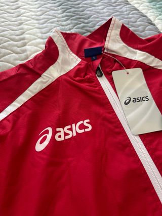 Cortavientos Asics rojo talla 19