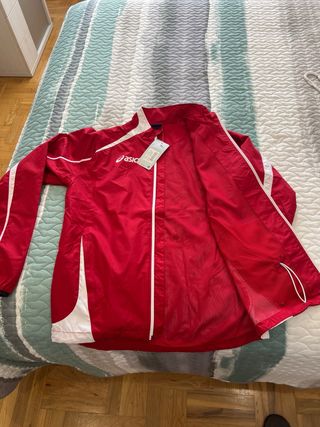 Cortavientos Asics rojo talla 19