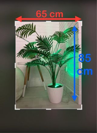 Planta Palmera Artificial con luz decoración