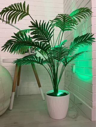 Planta Palmera Artificial con luz decoración