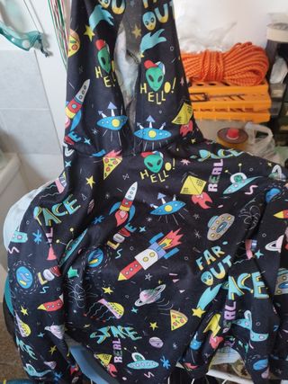 Giubbotto jeans+felpa spaziale