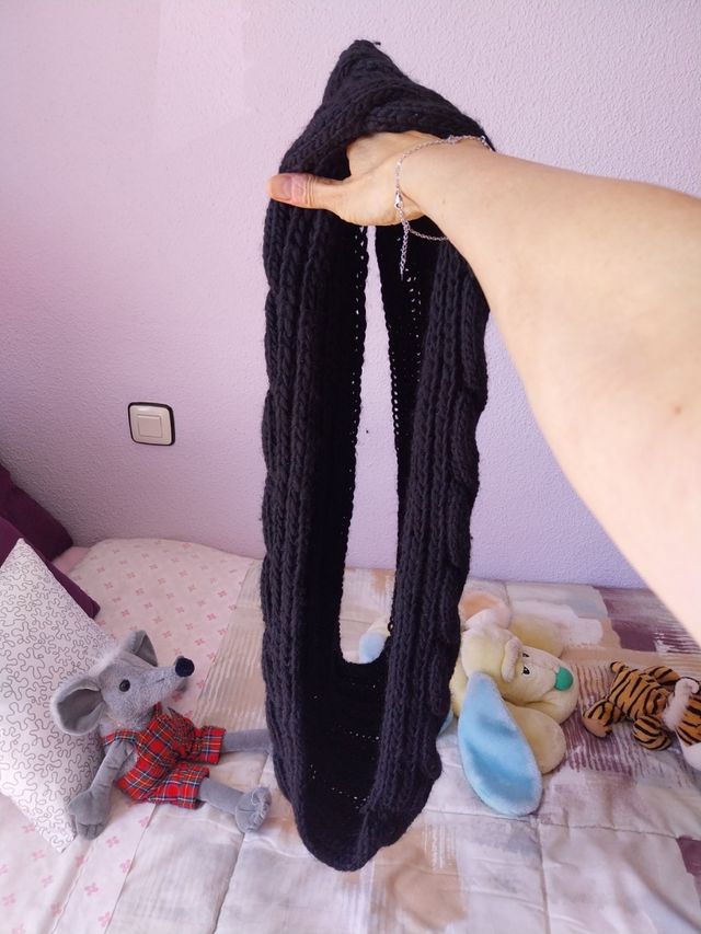 Bufanda negra - Lana