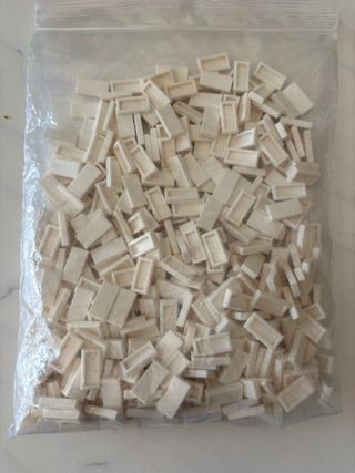 Lego azulejo blanco 1x2 x100