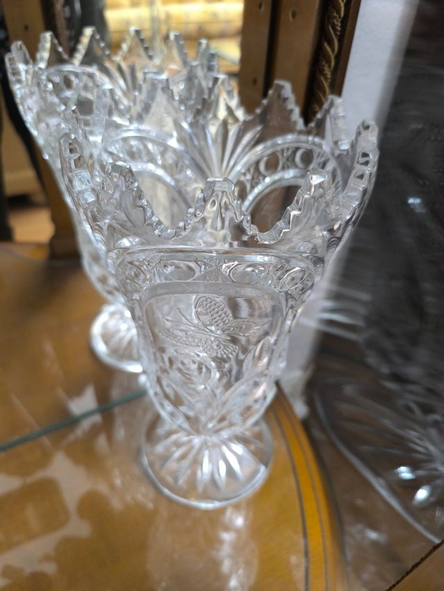 Jarrones cristal tallado