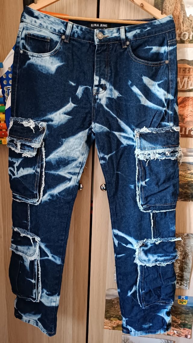 ELYNG JEANS Pantalones Cargo - Talla 21