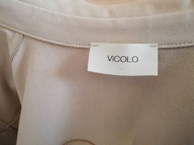 Camicia donna con frange camoscio. Marca Vicolo.