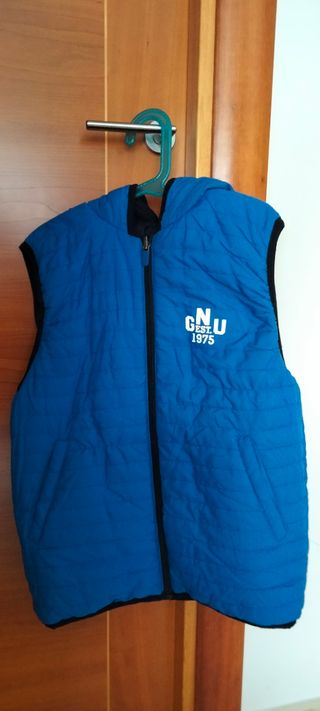 Chaleco Zara Kids reversible negro-azul