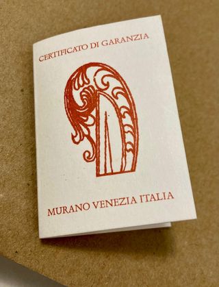Piatto in vetro di murano 