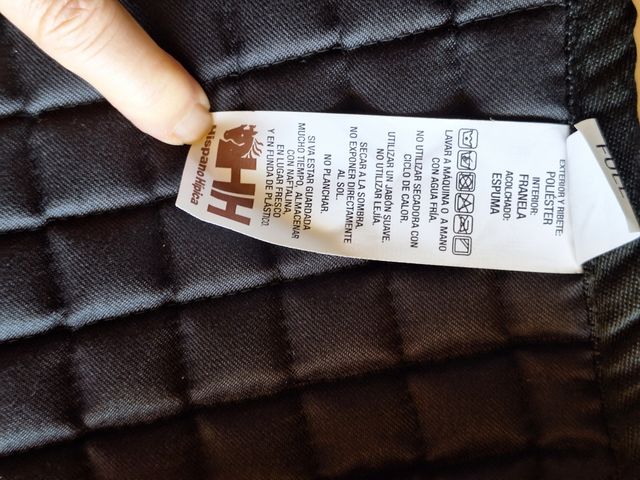 Mantilla Caballo practica Hípica  Negra