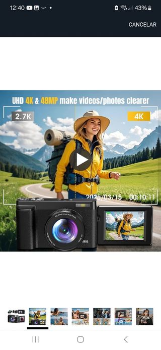 Cámara Fotográfica/Video Digital a estrenar