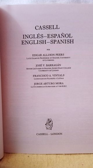 CASSELL INGLÉS-ESPAÑOL-INGLÉS DICCIONARIO.