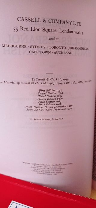 CASSELL INGLÉS-ESPAÑOL-INGLÉS DICCIONARIO.