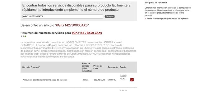 Módulo Siemens LOGO! CMR2020