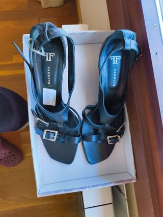 Sandalias Farrutx negras piel