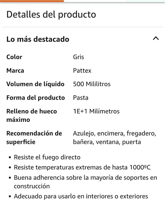 Selladores Pattex para Chimeneas - 500g