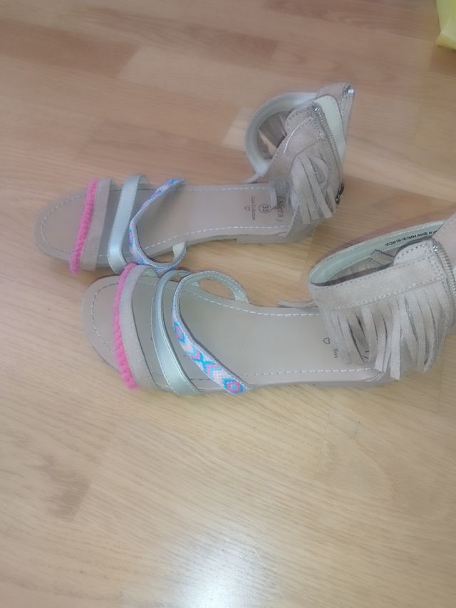 Sandalias Sfera niña beige-rosa