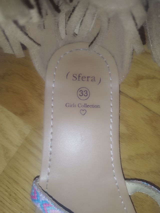 Sandalias Sfera niña beige-rosa