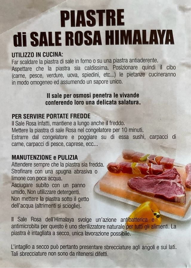 Piastra Sale Rosa Himalaya La Casa del Sale