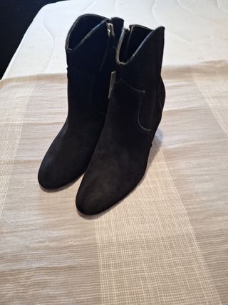 Botines piel negros zara talla 36