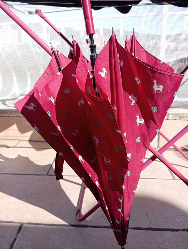 Paraguas llamas rojas