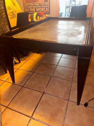 Mesa Comedor  Madera Maciza fresno color vengue 