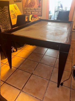 Mesa Comedor  Madera Maciza fresno color vengue 