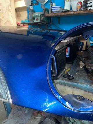 Despiece paragolpes y capo con golpe. Mini r50,r53