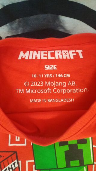 Camisetas niños Marvel y Minecraft