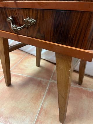 Mesita noche vintage 2 cajones