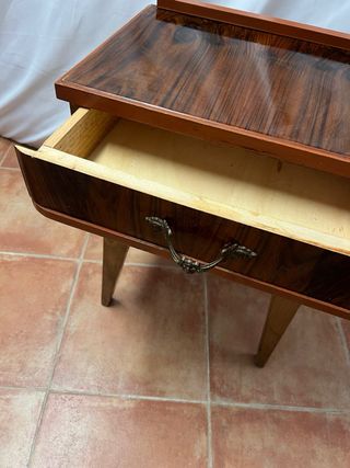 Mesita noche vintage 2 cajones