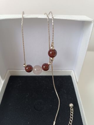 Collar y pulsera piedras naturales