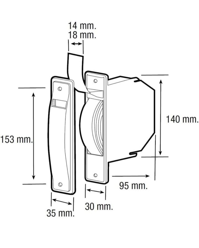 Recogedor persiana 14 mm marron