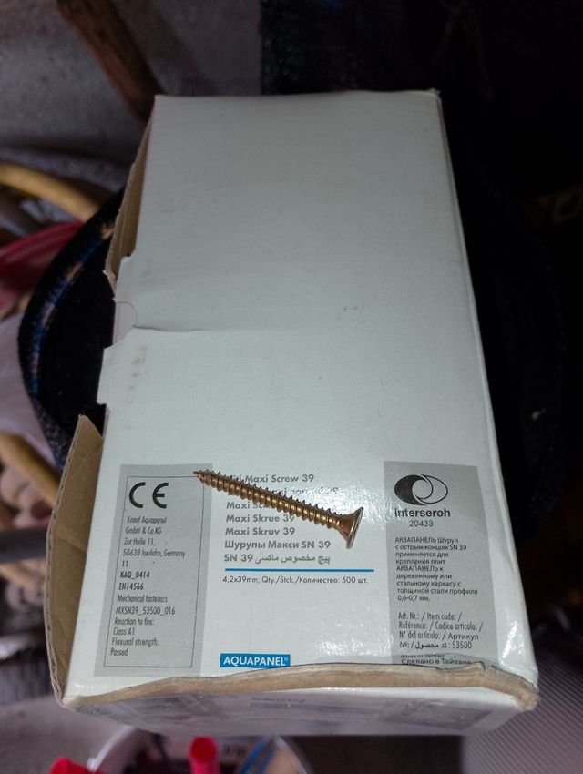 Viti Knauf Aquapanel 500pz da 39 mm