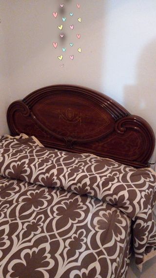 Cabecero, piecero y somier matrimonio