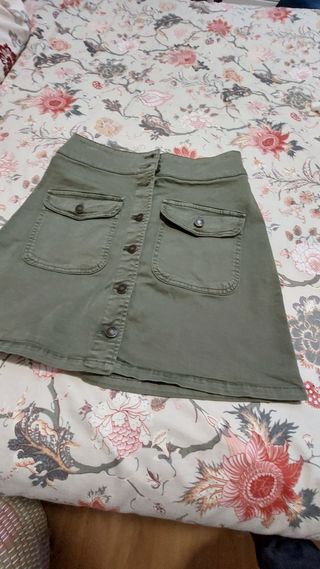 Falda militar verde oliva corta Hug&Clau 