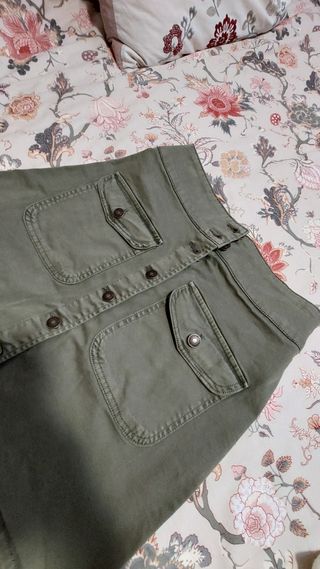 Falda militar verde oliva corta Hug&Clau 