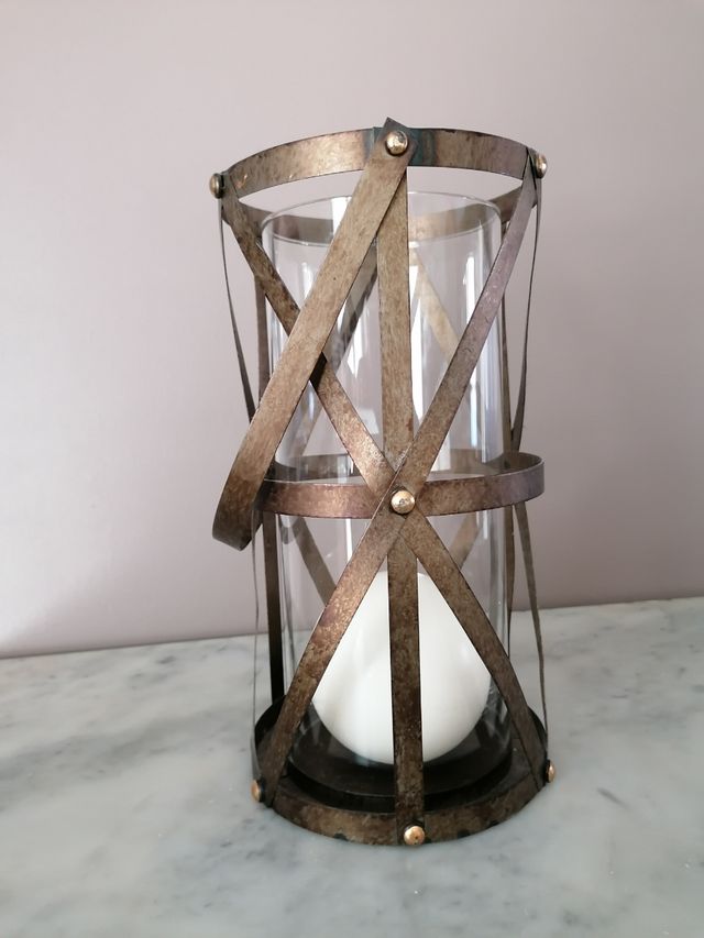 Portacandele stile industriale metallo