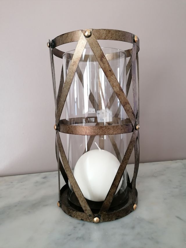 Portacandele stile industriale metallo