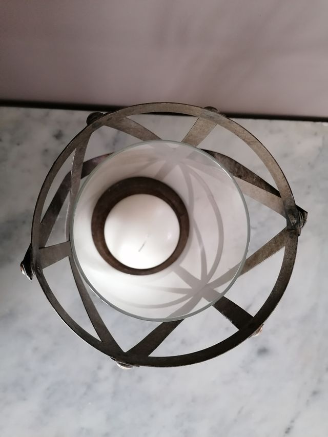 Portacandele stile industriale metallo