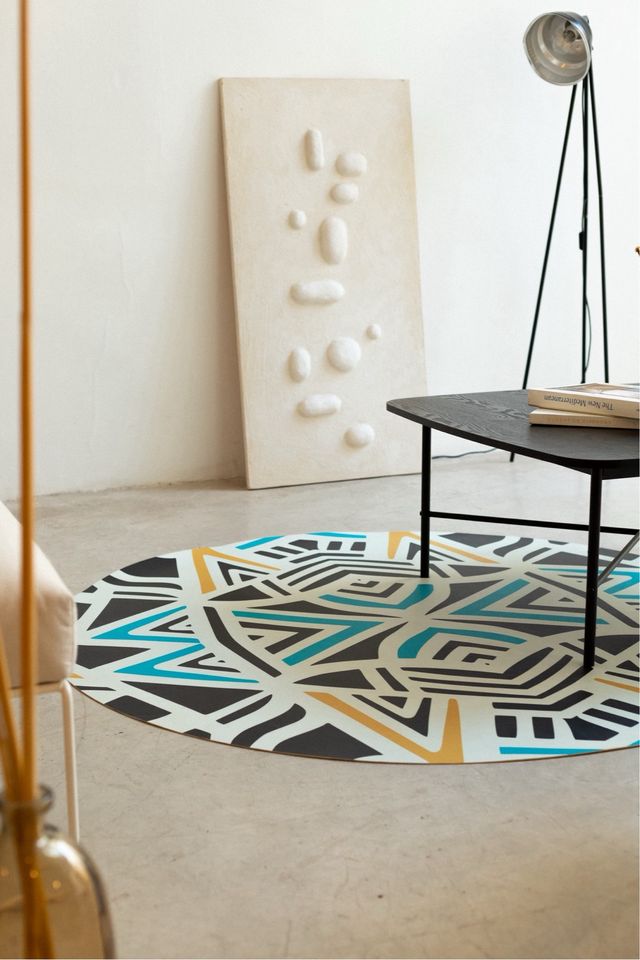 Alfombra vinilo redonda rectangular