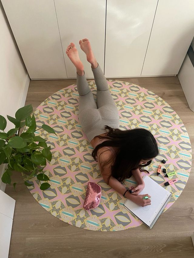 Alfombra vinilo redonda rectangular