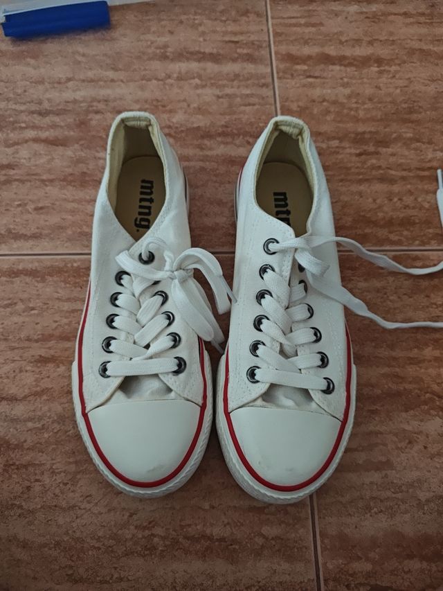 Zapatillas Mustang blancas - Talla 37