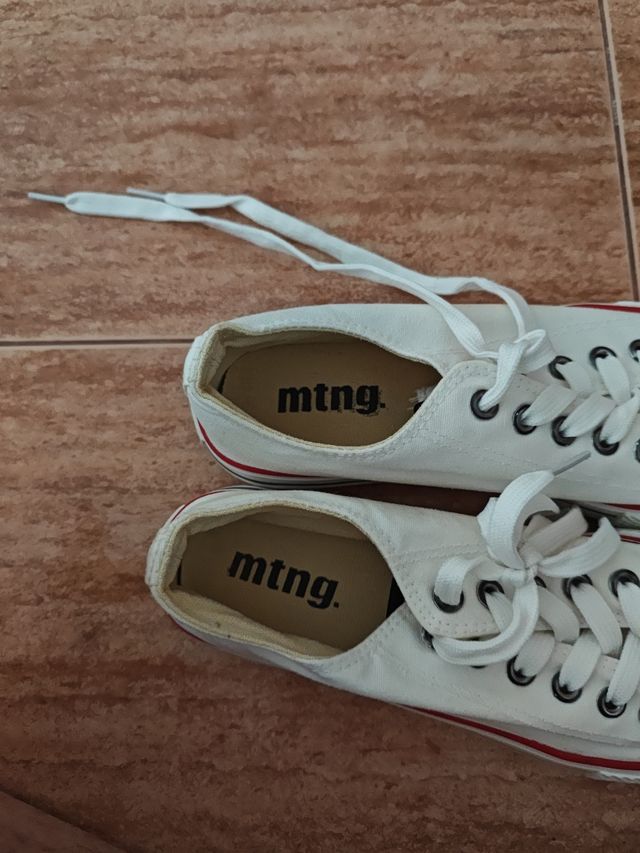 Zapatillas Mustang blancas - Talla 37