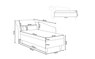 Sofá Chaise Longue terciopelo verde