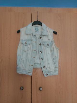Chaleco vaquero ligero azul