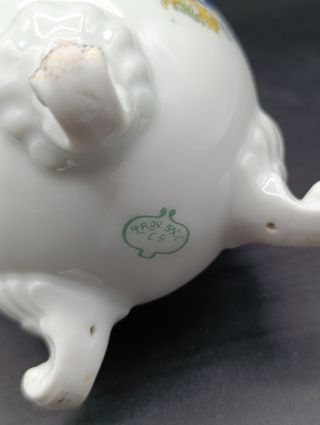 Huevo jarrón porcelana alemana Saxe