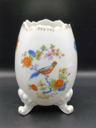 Huevo jarrón porcelana alemana Saxe