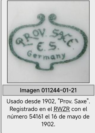 Huevo jarrón porcelana alemana Saxe