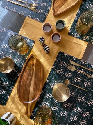 Mantel individual vinilo diseño africano